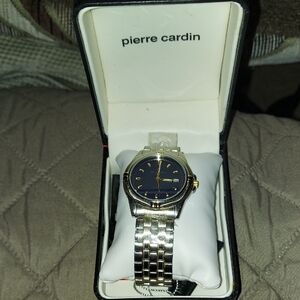 Pierre Cardin Men's Black and Gold Watch